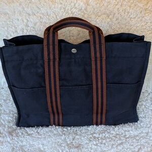 HERMES MM Canvas Tote Bag